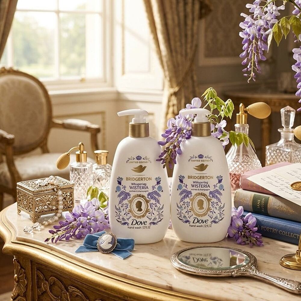 Dove x Bridgerton Whispering Wisteria Hand Wash Set of 2 Limited Edition NEW